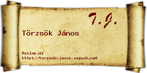 Törzsök János névjegykártya